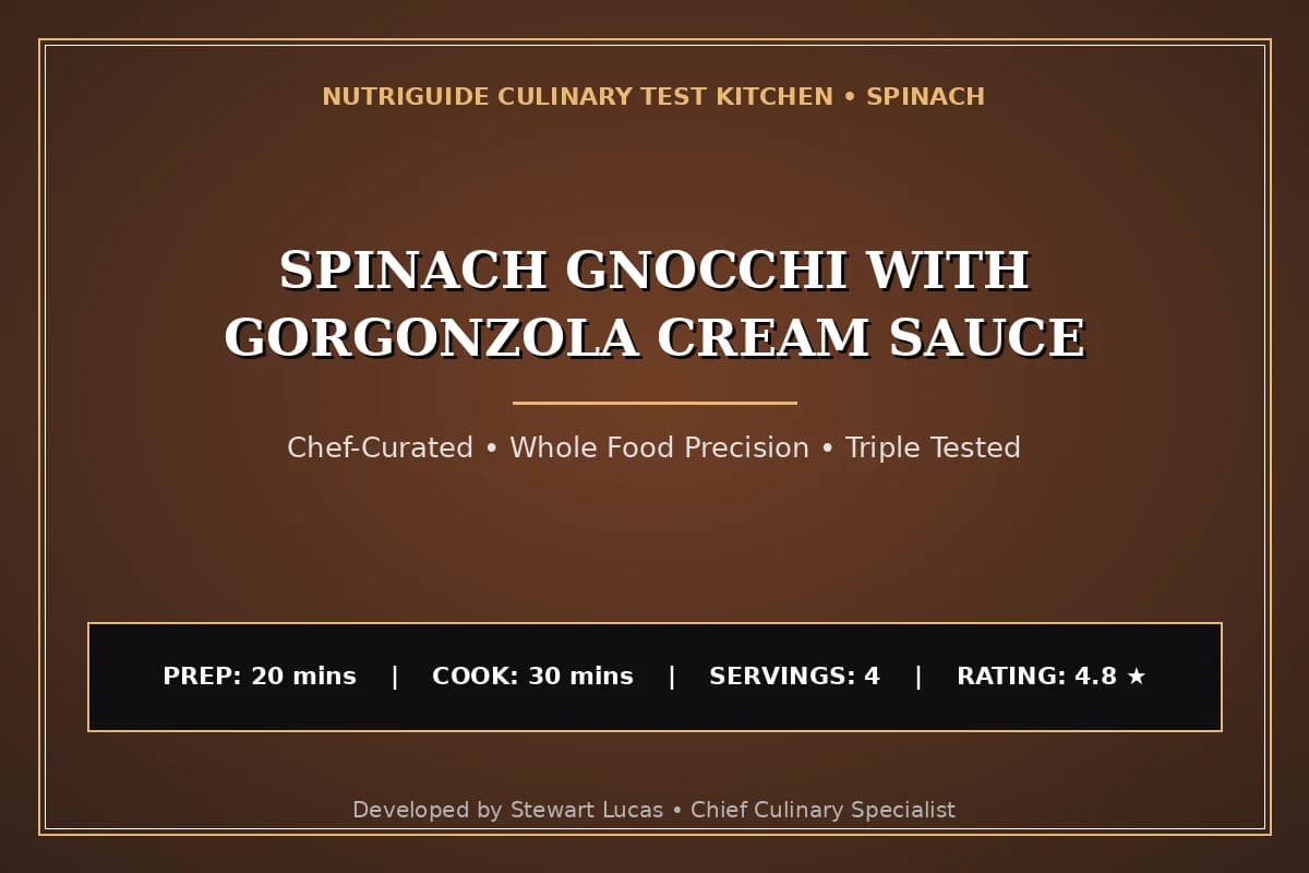 Spinach Gnocchi With Gorgonzola Cream Sauce