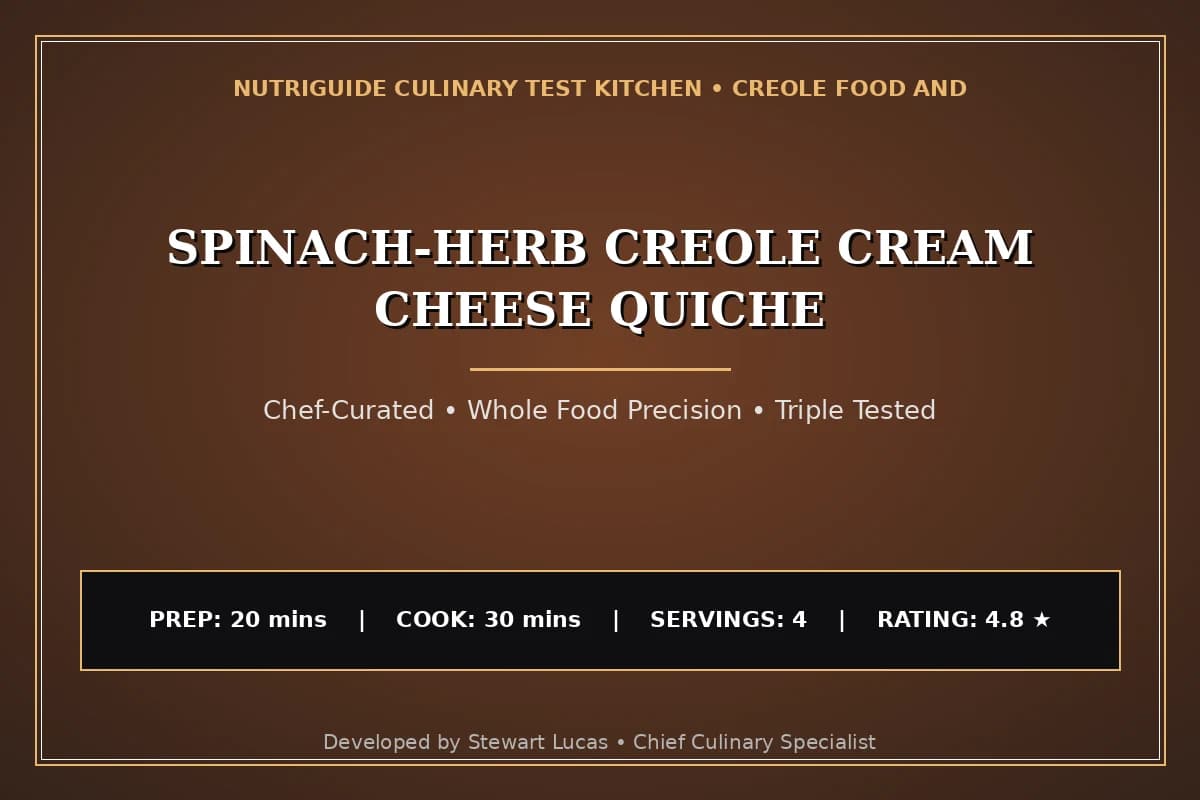 Spinach-Herb Creole Cream Cheese Quiche