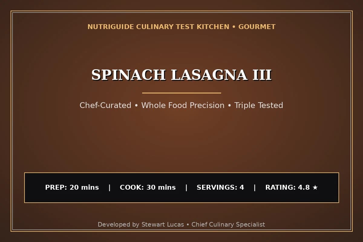 Spinach Lasagna Iii