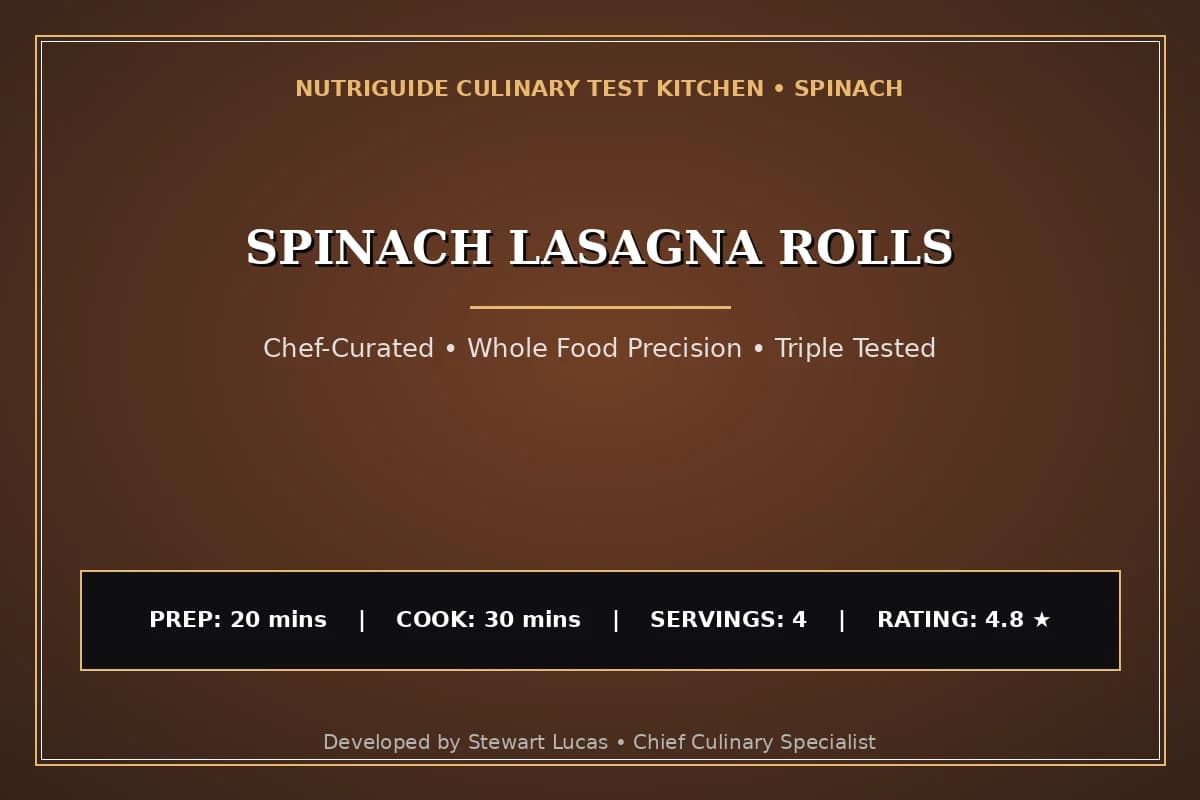 Spinach Lasagna Rolls
