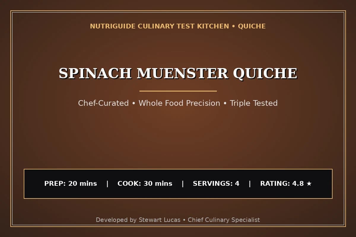 Spinach Muenster Quiche