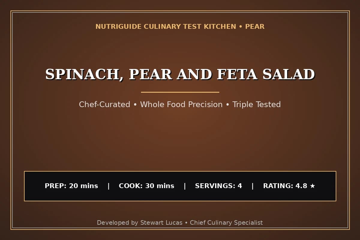 Spinach, Pear And Feta Salad