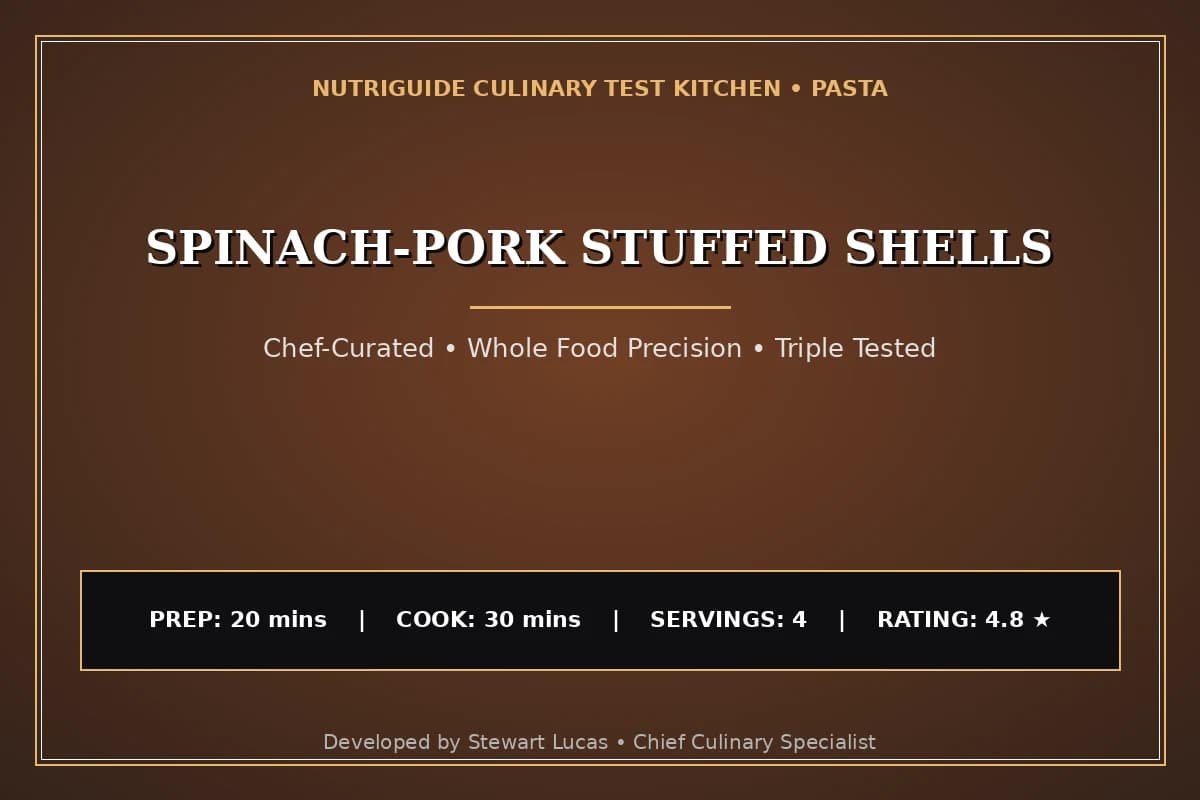 Spinach-Pork Stuffed Shells