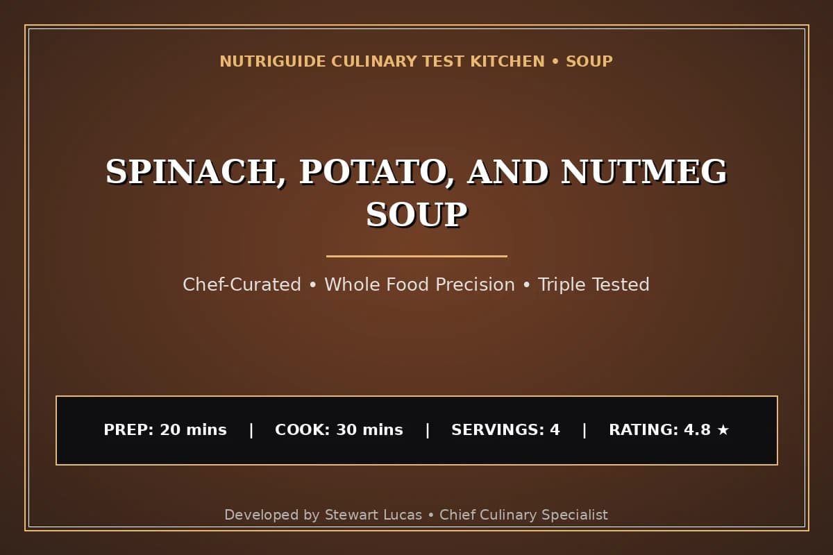 Spinach, Potato, And Nutmeg Soup