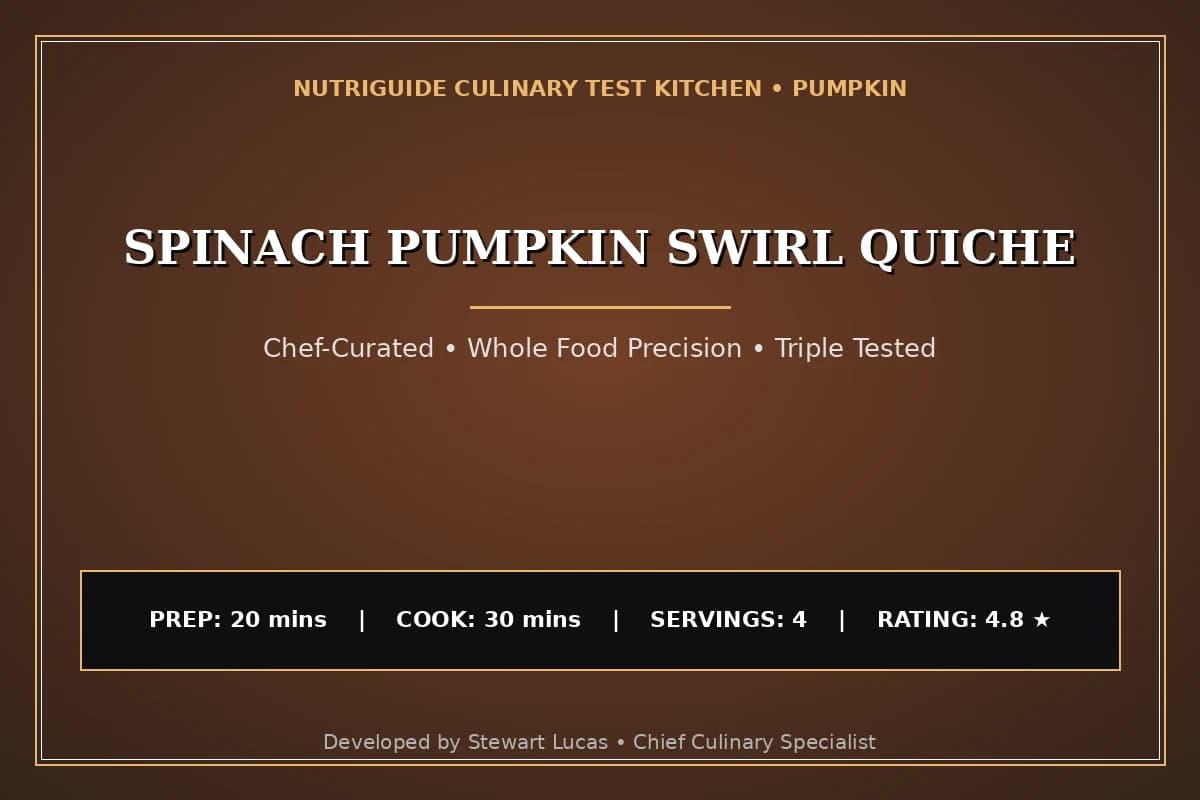 Spinach Pumpkin Swirl Quiche