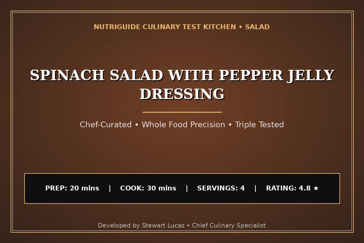 Spinach Salad With Pepper Jelly Dressing