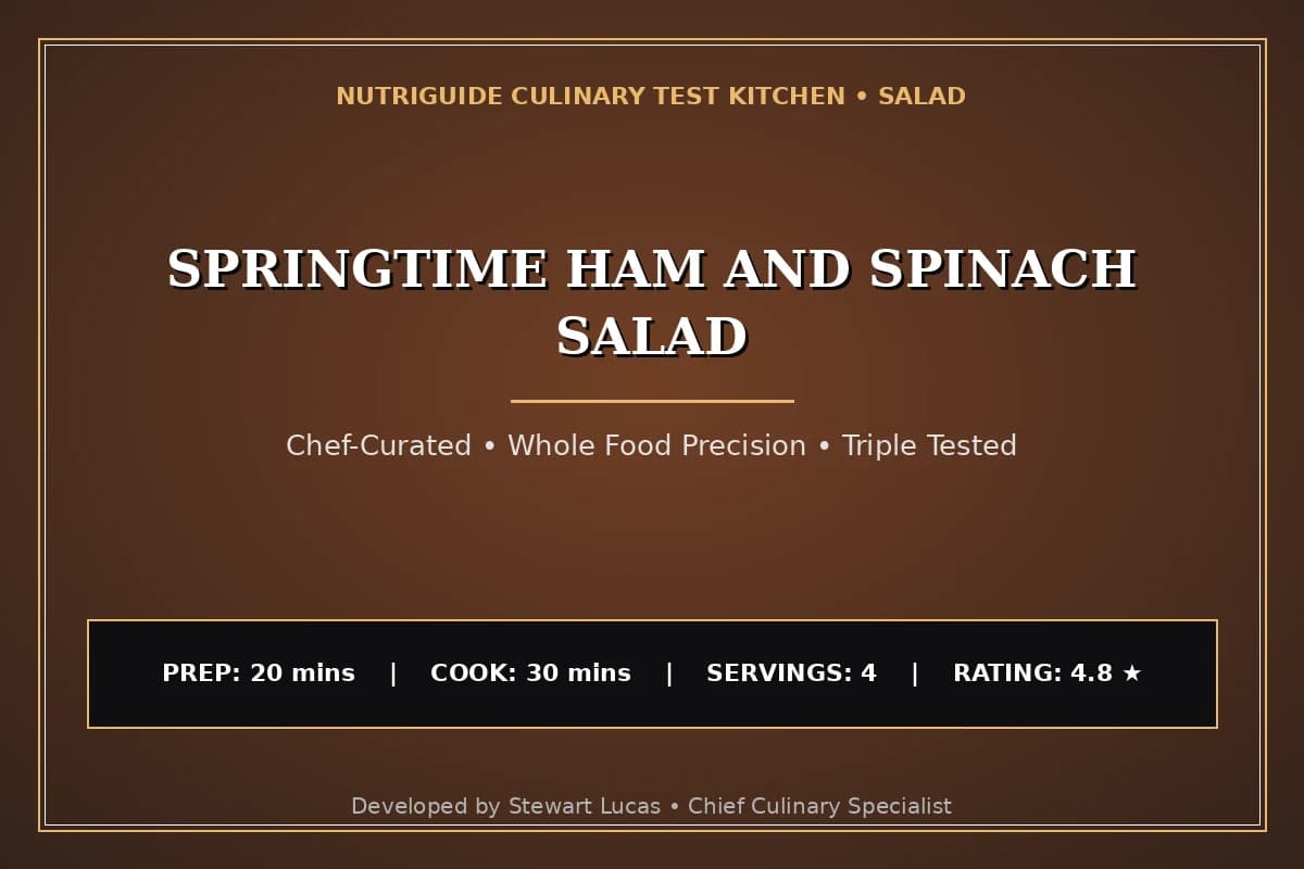 Springtime Ham And Spinach Salad