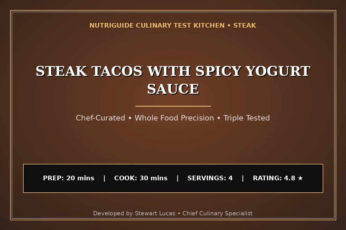 Steak Tacos With Spicy Yogurt Sauce