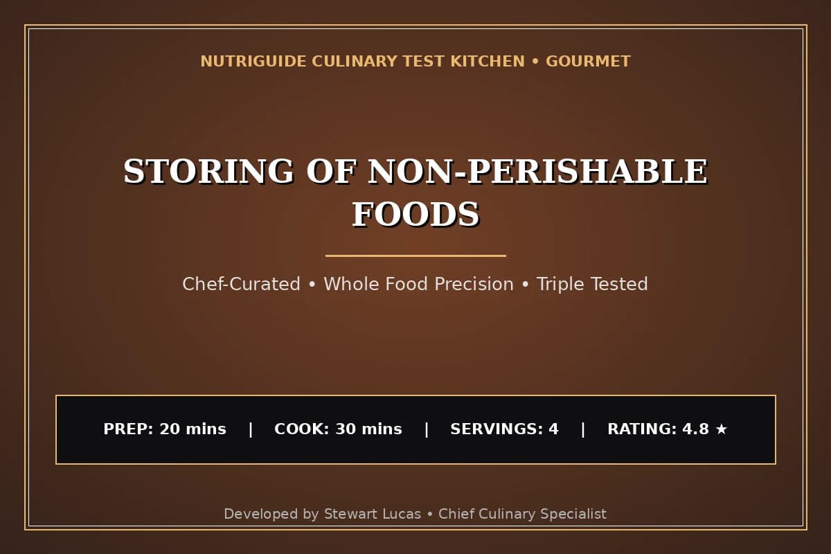 Storing Of Non-Perishable Foods