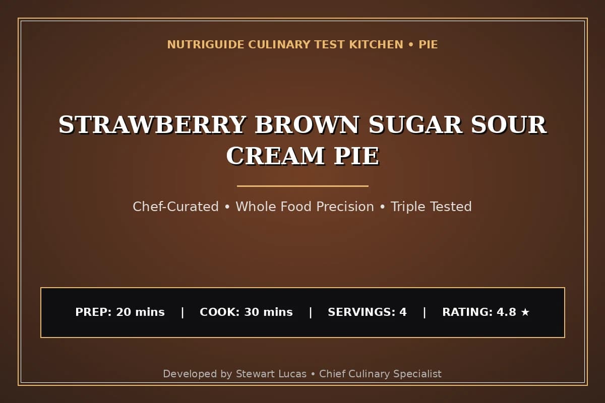 Strawberry Brown Sugar Sour Cream Pie