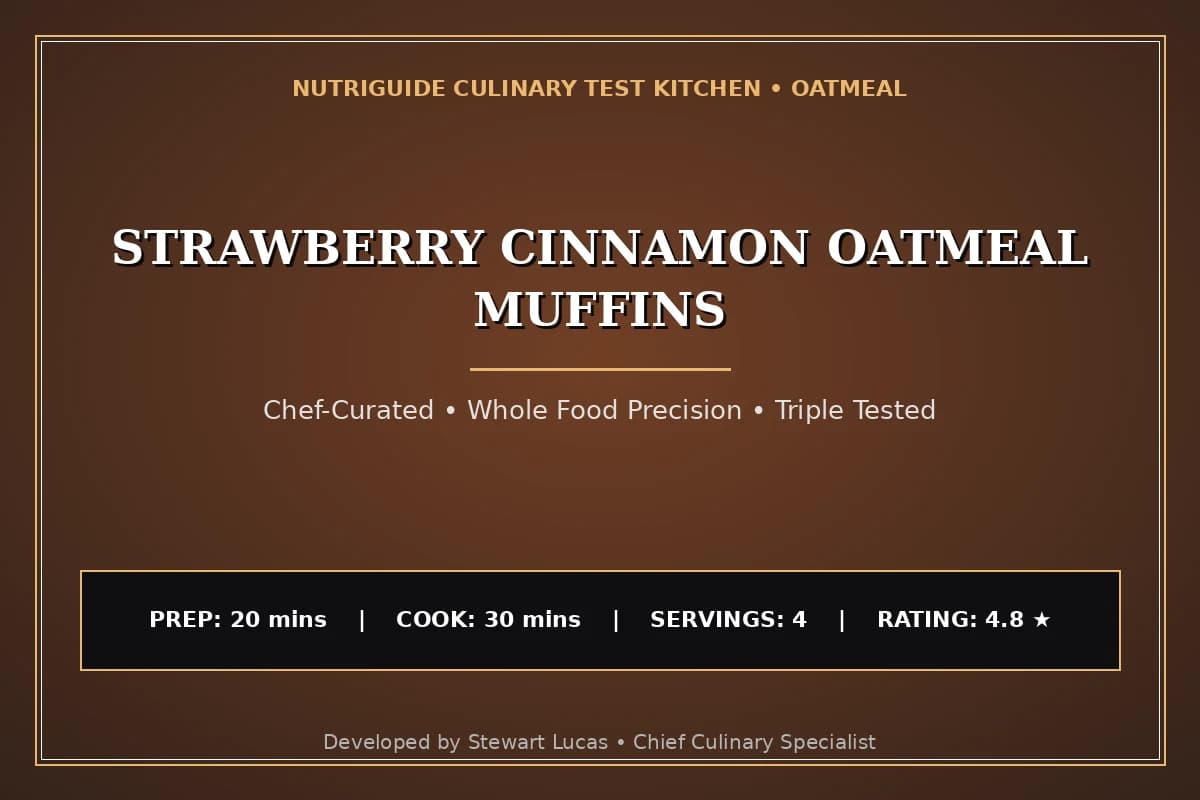Strawberry Cinnamon Oatmeal Muffins