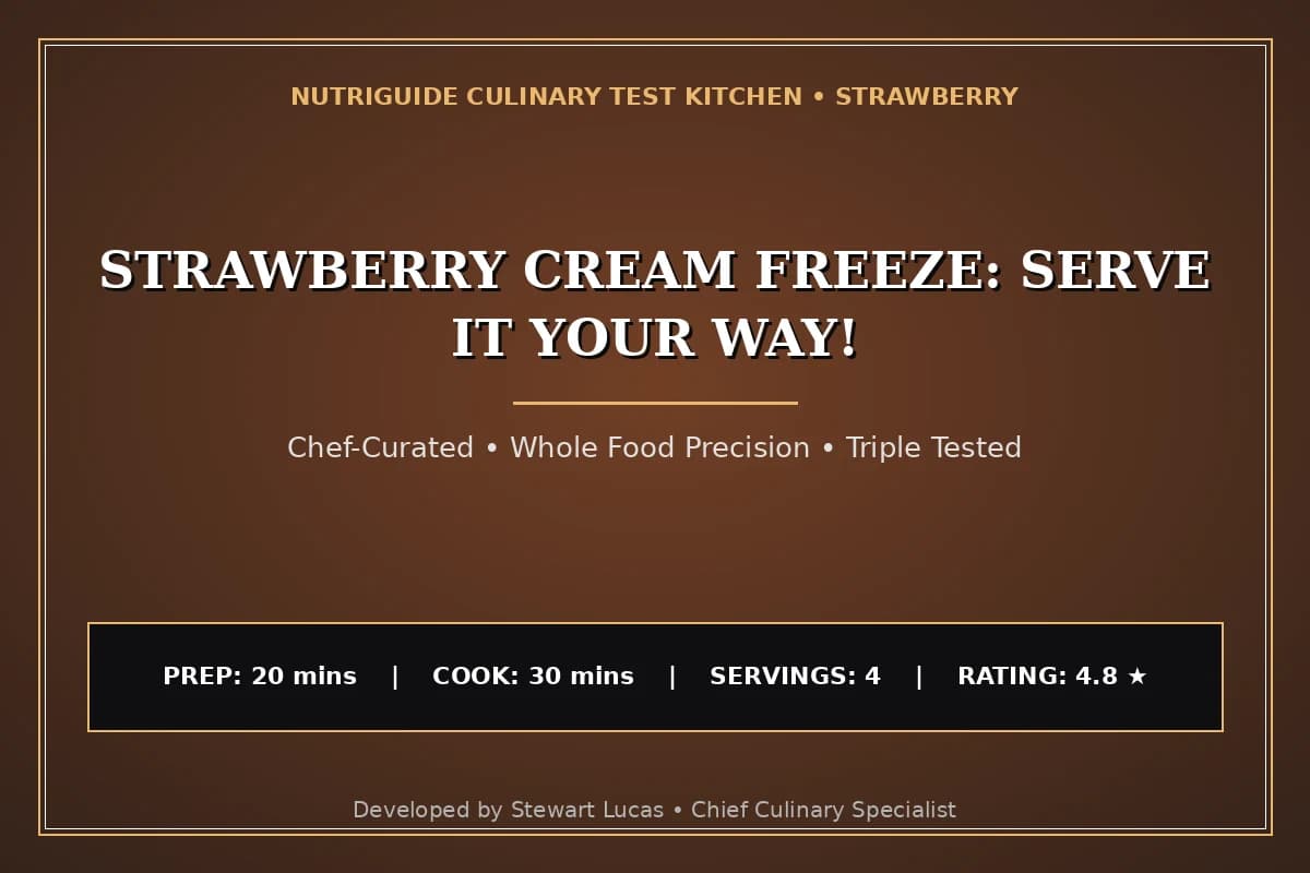 Strawberry Cream Freeze: Serve It Your Way!