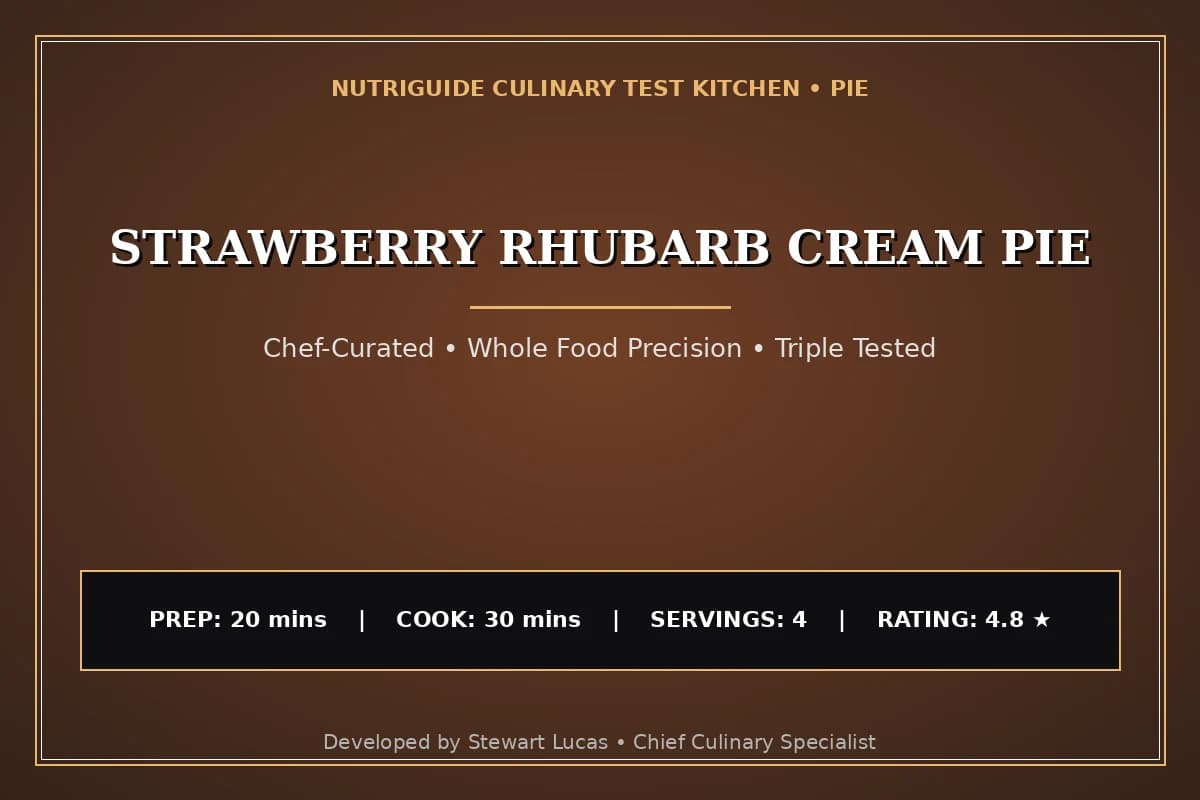 Strawberry Rhubarb Cream Pie