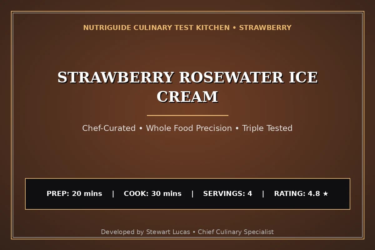 Strawberry Rosewater Ice Cream
