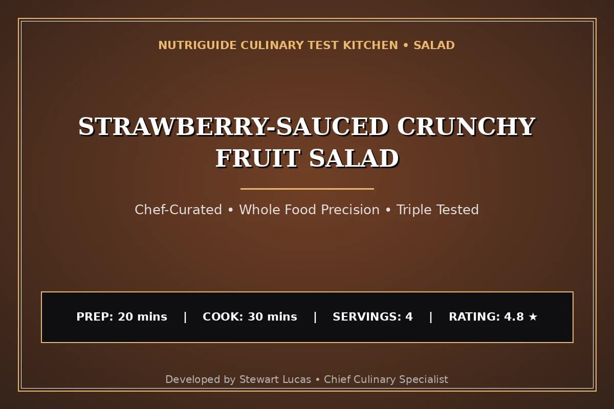 Strawberry-Sauced Crunchy Fruit Salad