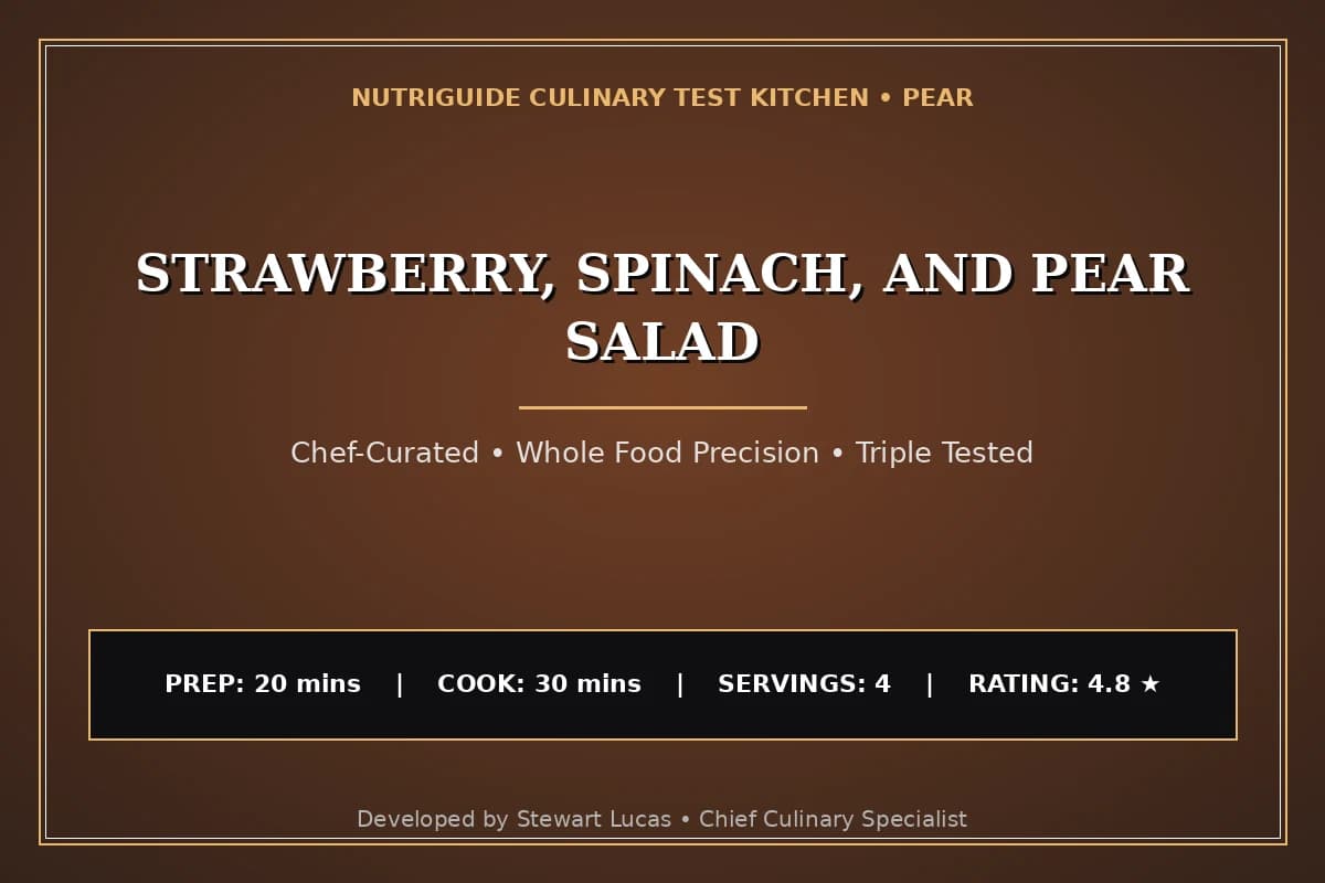 Strawberry, Spinach, And Pear Salad
