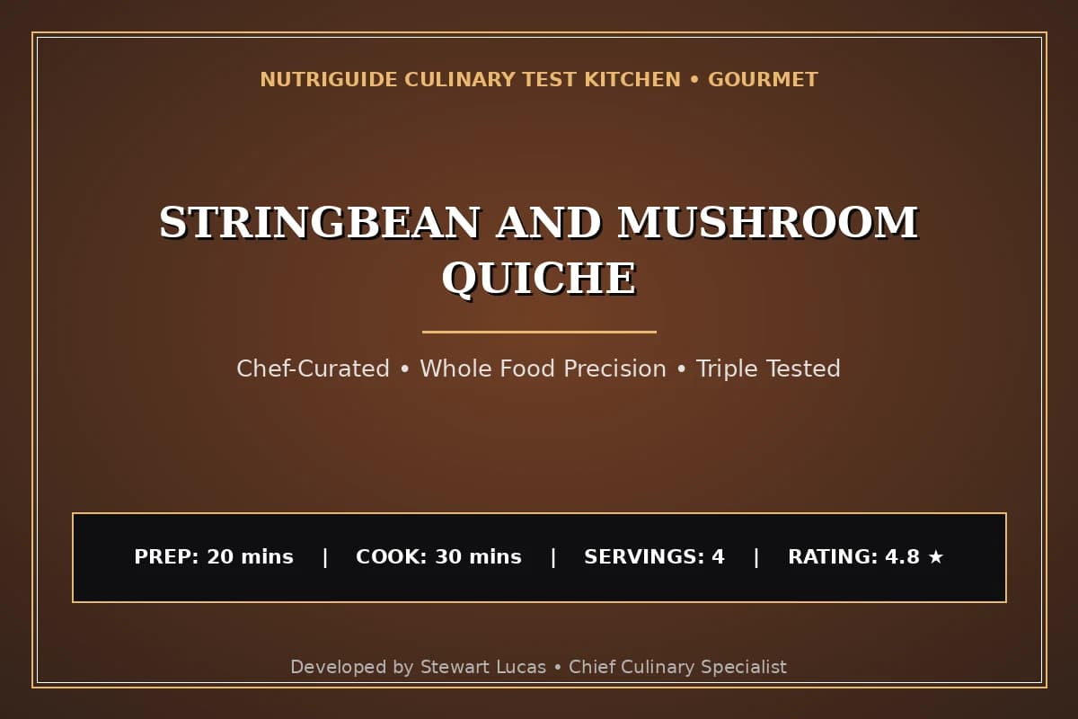 Stringbean And Mushroom Quiche
