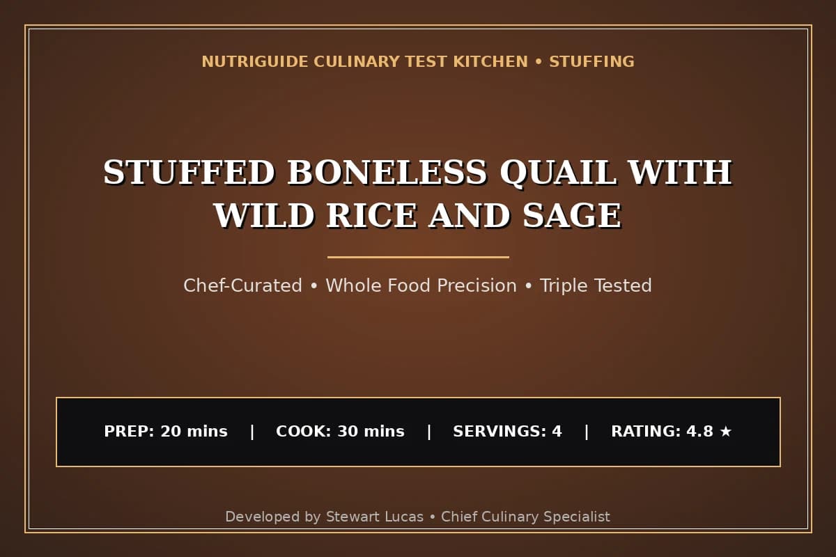 Stuffed Boneless Quail With Wild Rice And Sage