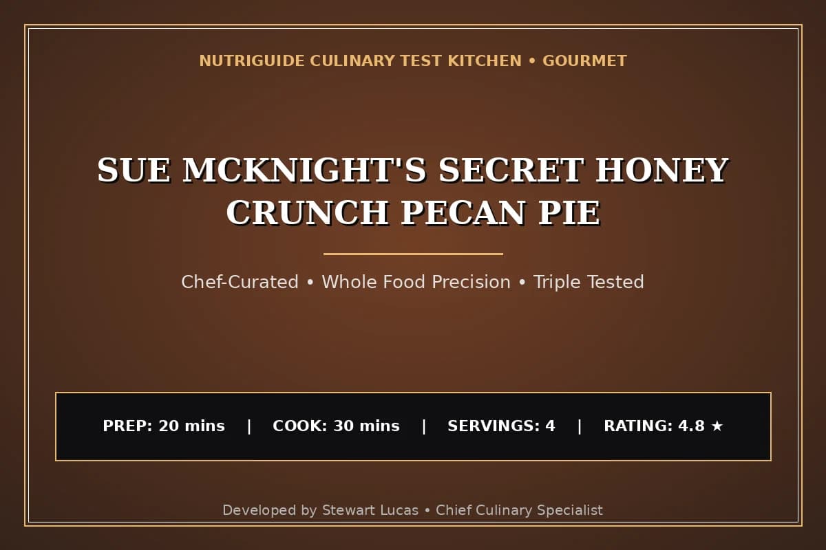 Sue Mcknight'S Secret Honey Crunch Pecan Pie