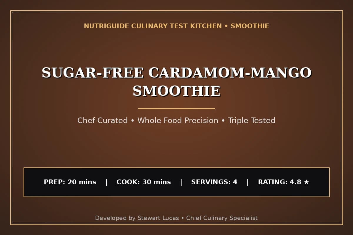 Sugar-Free Cardamom-Mango Smoothie