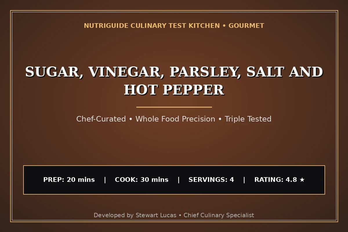 Sugar, Vinegar, Parsley, Salt And Hot Pepper