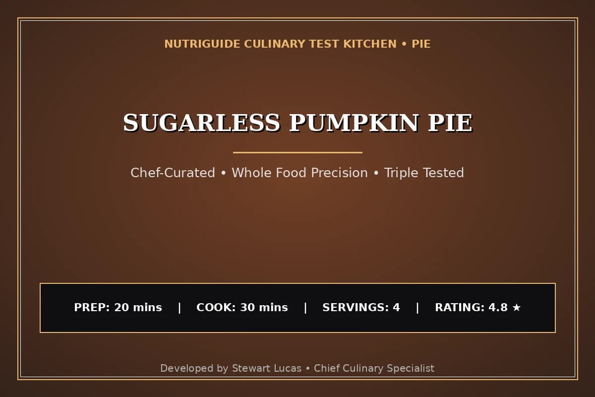 Sugarless Pumpkin Pie