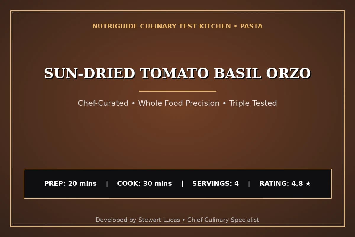 Sun-Dried Tomato Basil Orzo