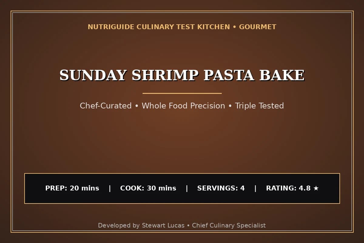 Sunday Shrimp Pasta Bake