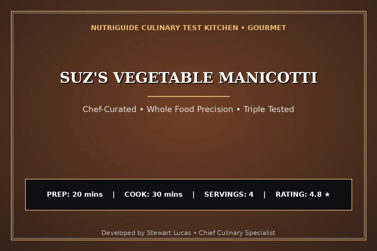 Suz'S Vegetable Manicotti
