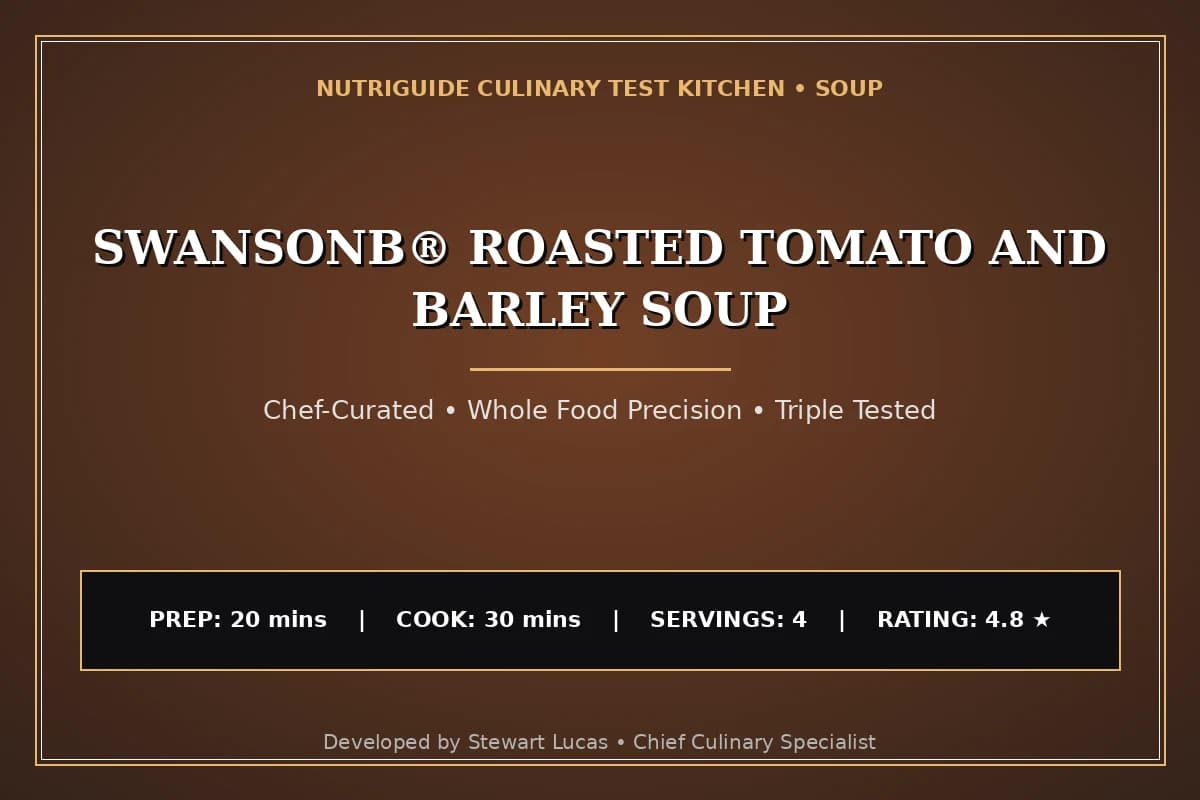 Swansonв® Roasted Tomato And Barley Soup