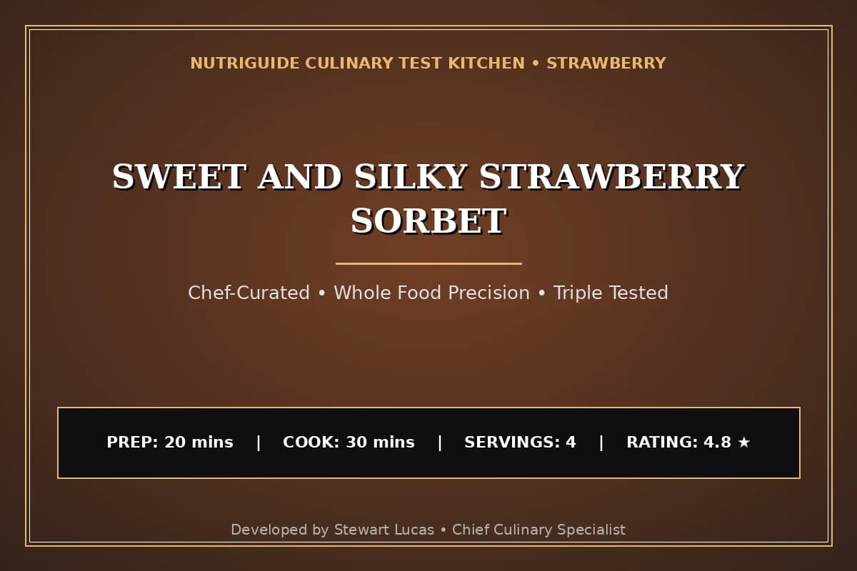 Sweet And Silky Strawberry Sorbet