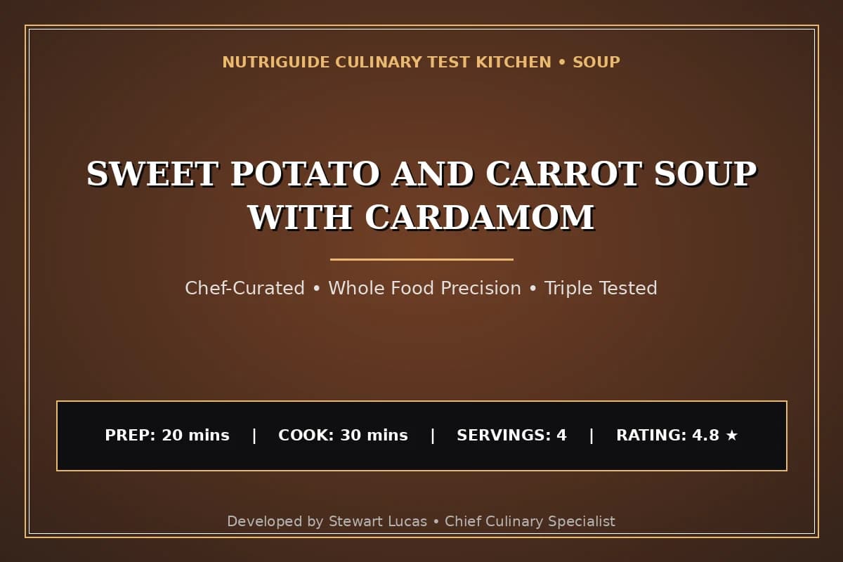 Sweet Potato And Carrot Soup With Cardamom