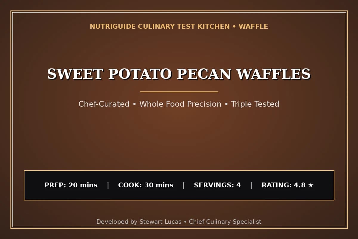 Sweet Potato Pecan Waffles