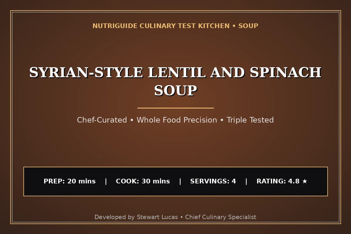 Syrian-Style Lentil And Spinach Soup