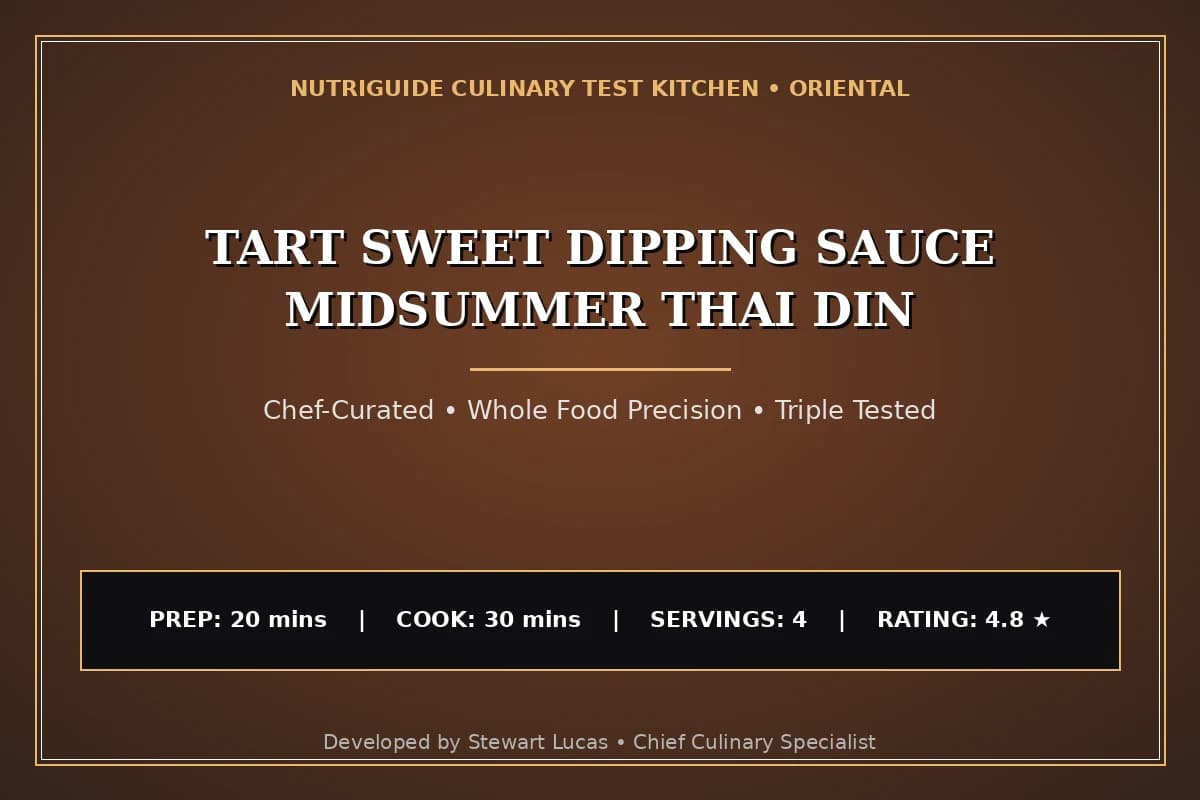 Tart Sweet Dipping Sauce Midsummer Thai Din