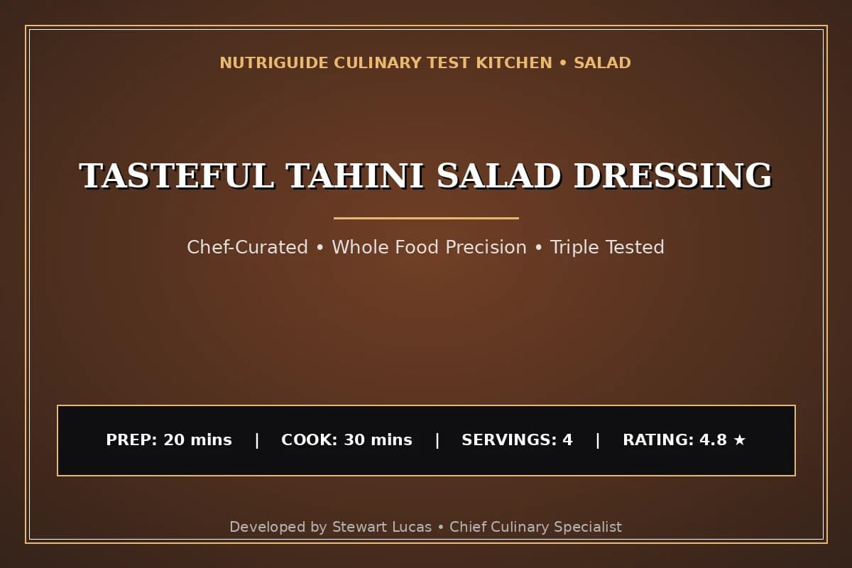 Tasteful Tahini Salad Dressing