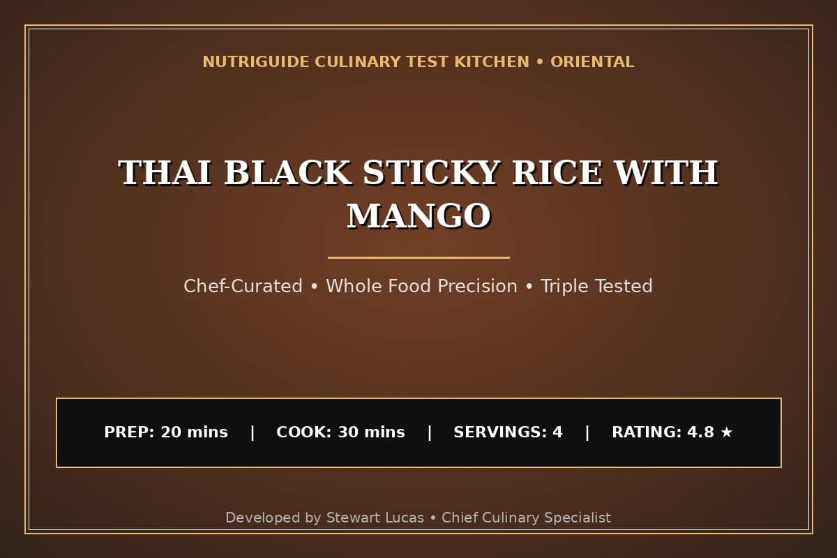 Thai Black Sticky Rice With Mango