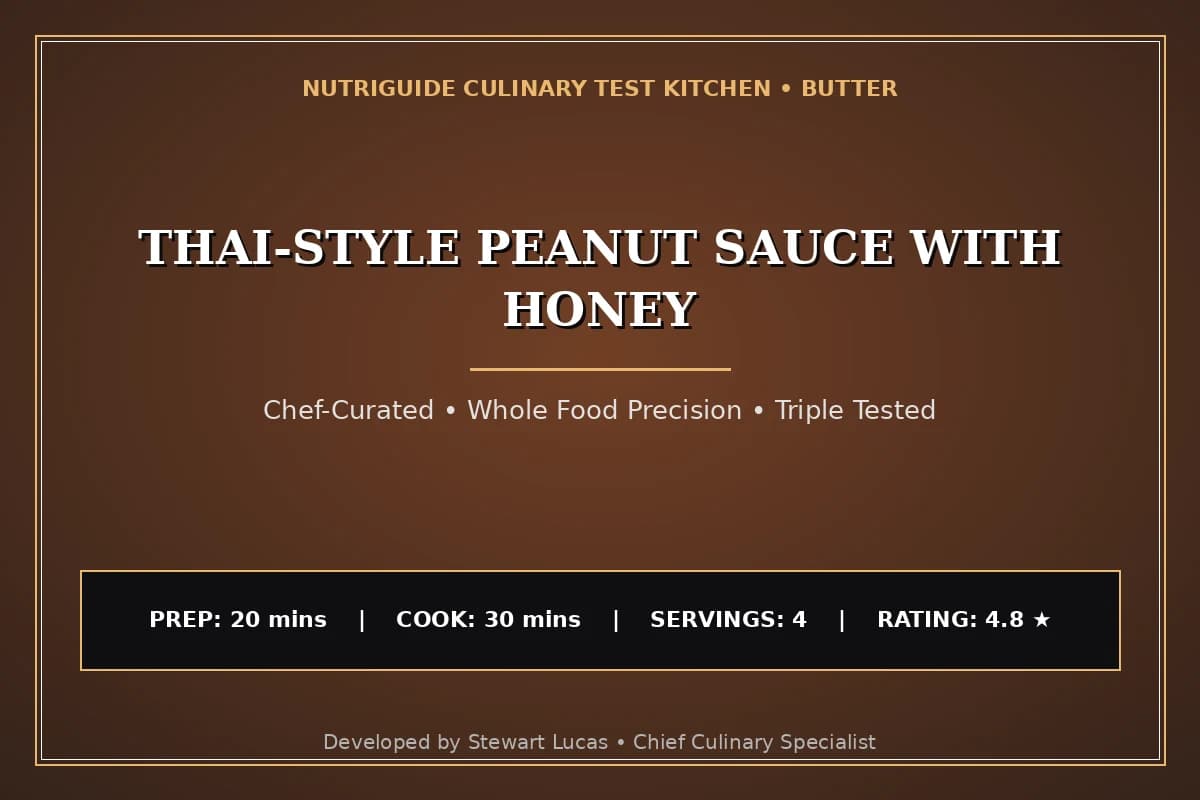 Thai-Style Peanut Sauce With Honey