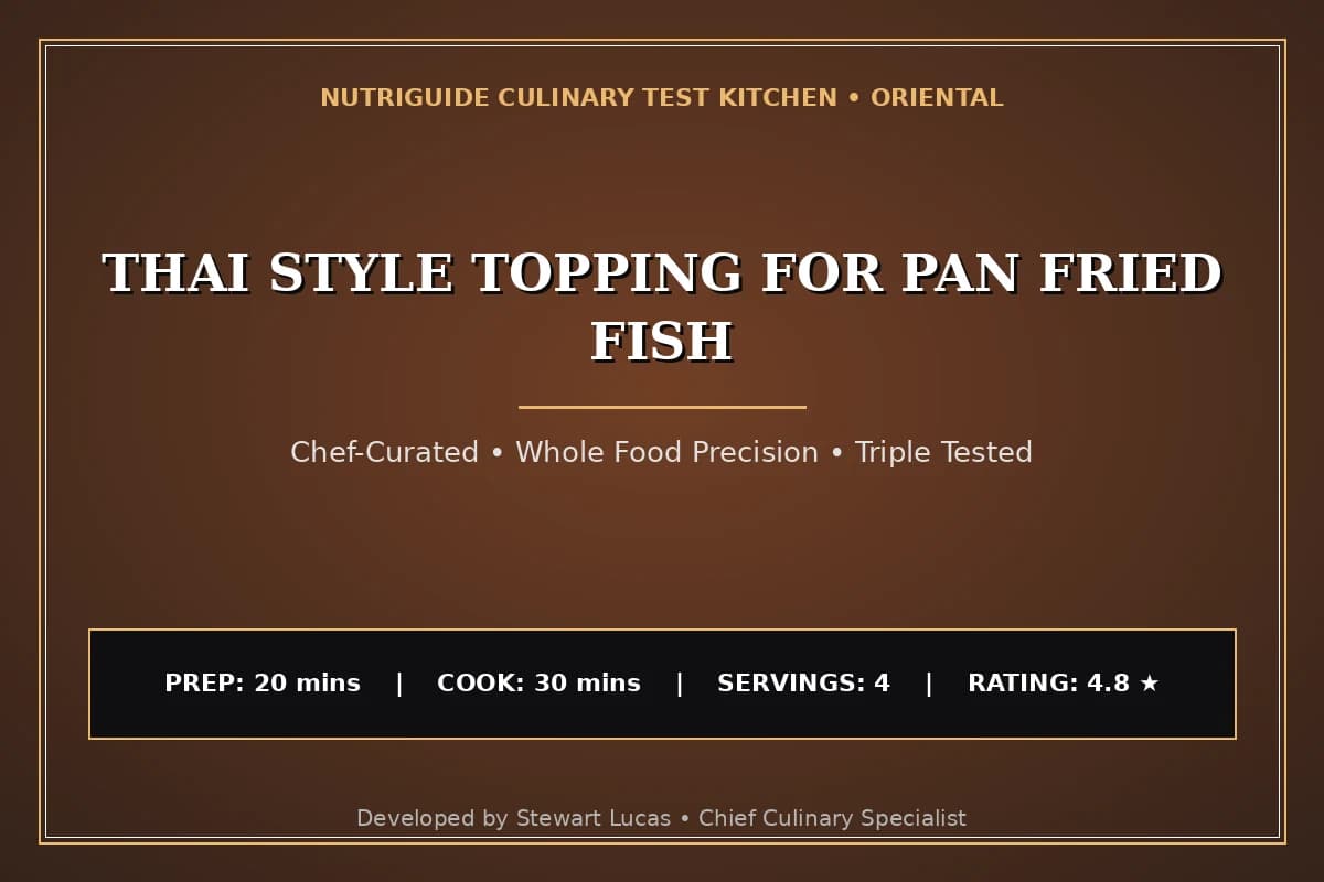 Thai Style Topping For Pan Fried Fish