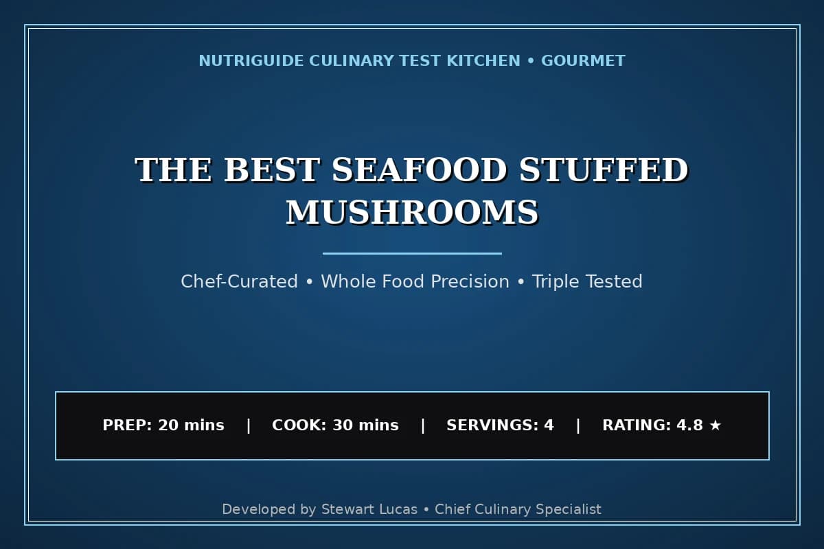 The Best Seafood Stuffed Mushrooms