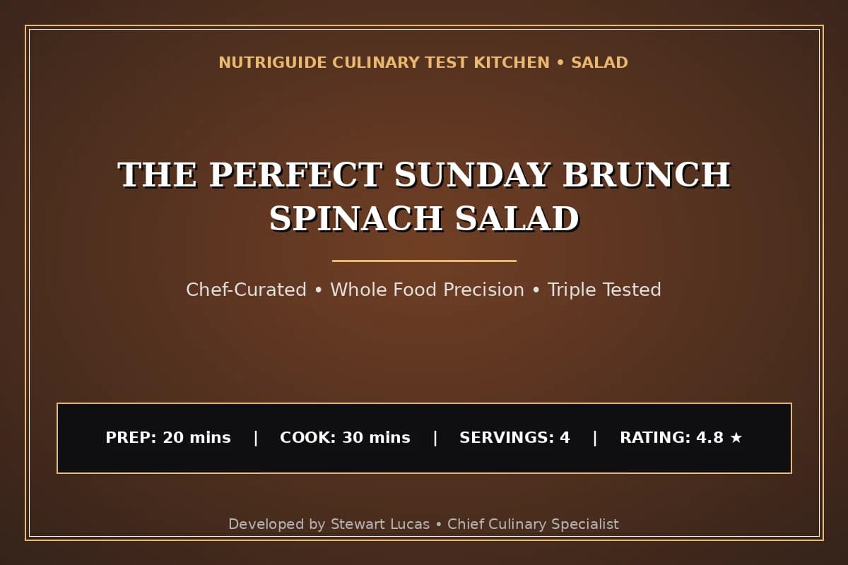 The Perfect Sunday Brunch Spinach Salad
