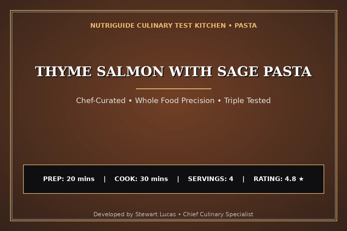 Thyme Salmon With Sage Pasta