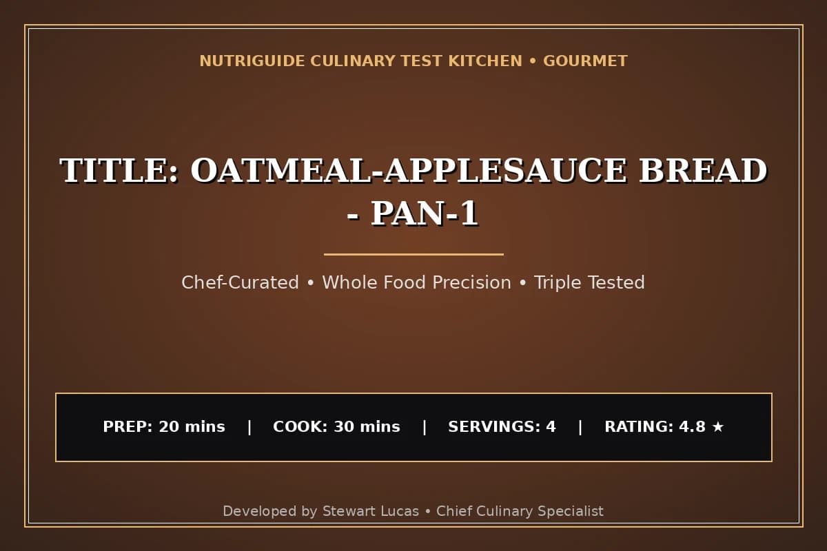 Title: Oatmeal-Applesauce Bread - Pan-1