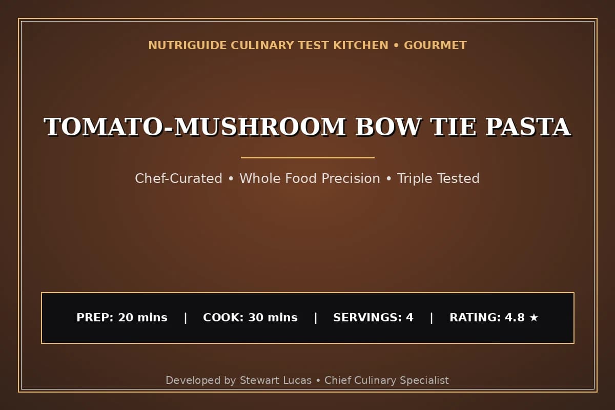 Tomato-Mushroom Bow Tie Pasta