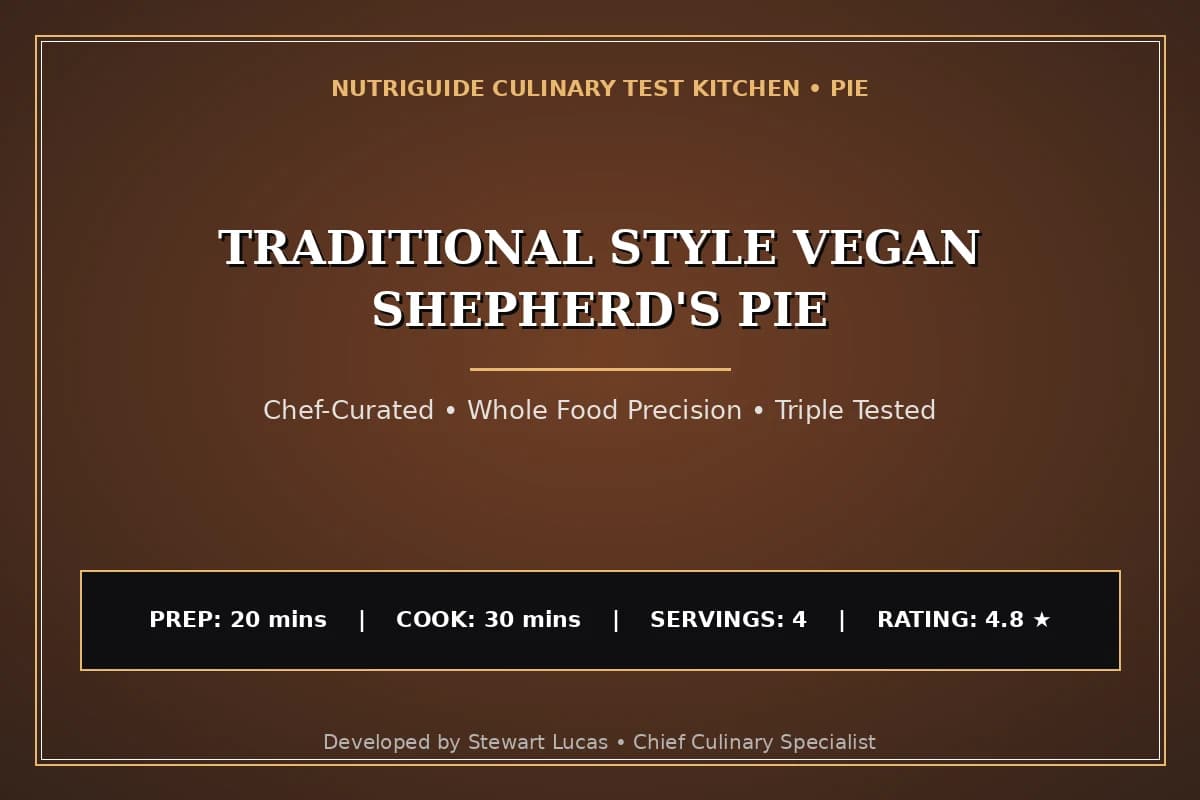 Traditional Style Vegan Shepherd'S Pie