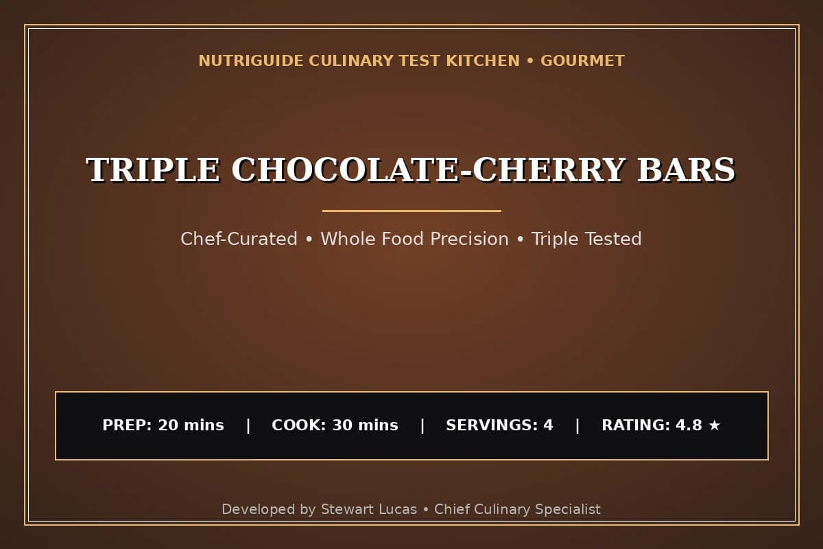Triple Chocolate-Cherry Bars