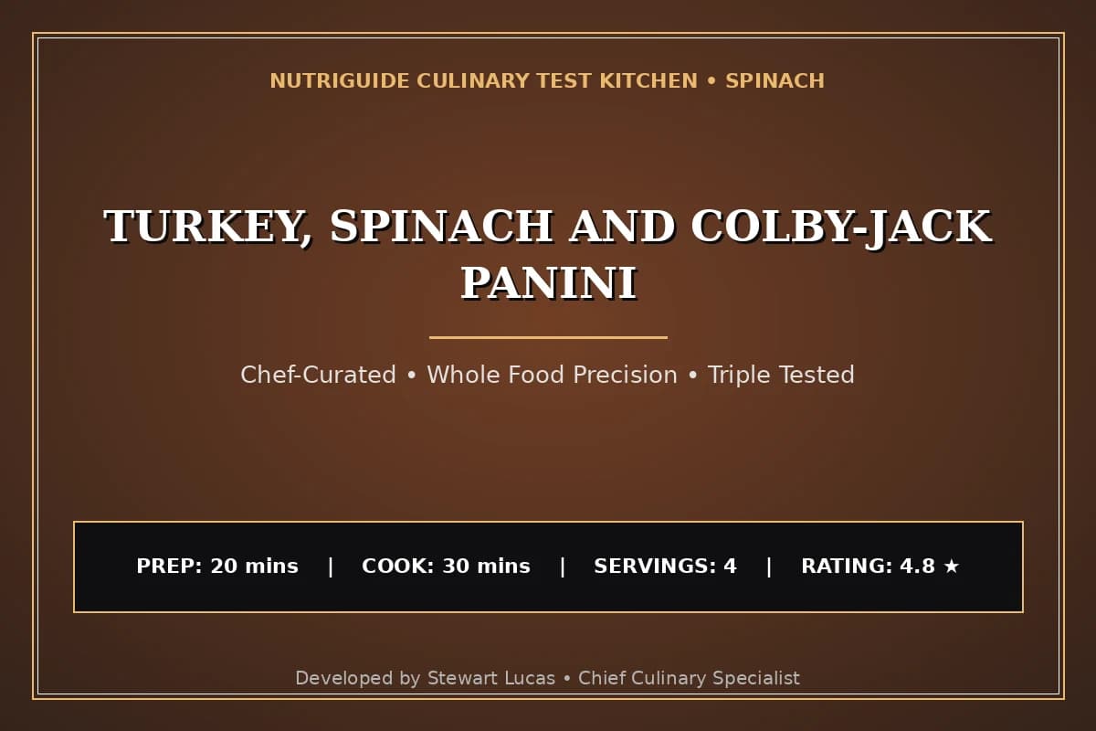 Turkey, Spinach And Colby-Jack Panini