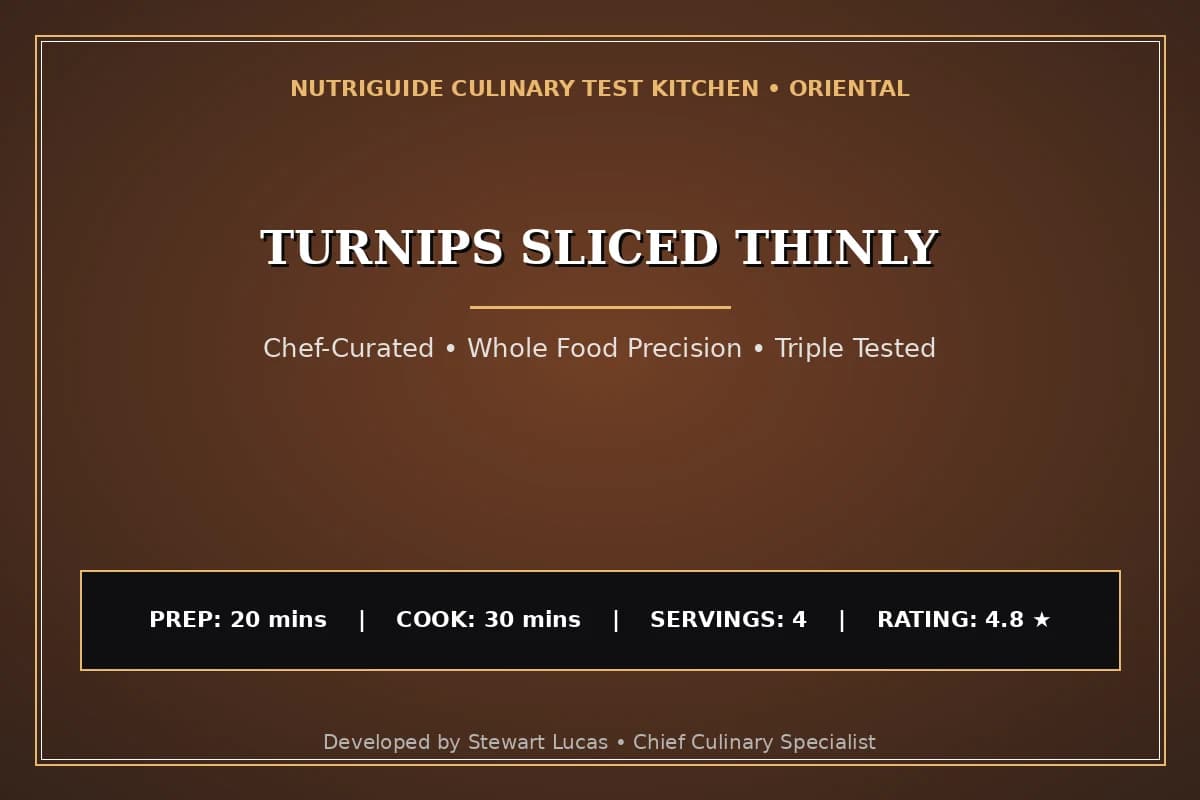 Turnips Sliced Thinly