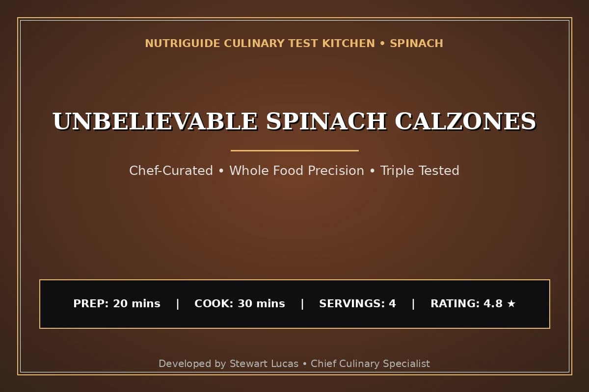 Unbelievable Spinach Calzones