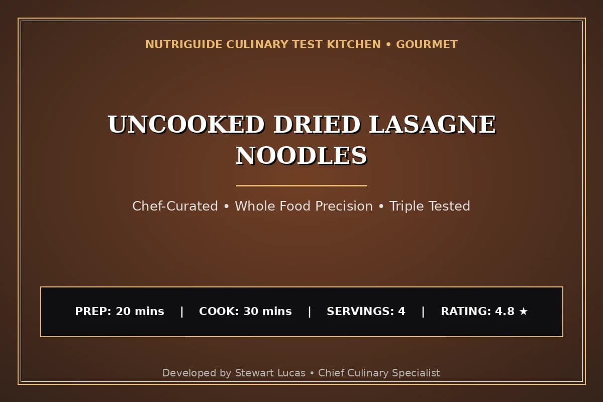 Uncooked Dried Lasagne Noodles